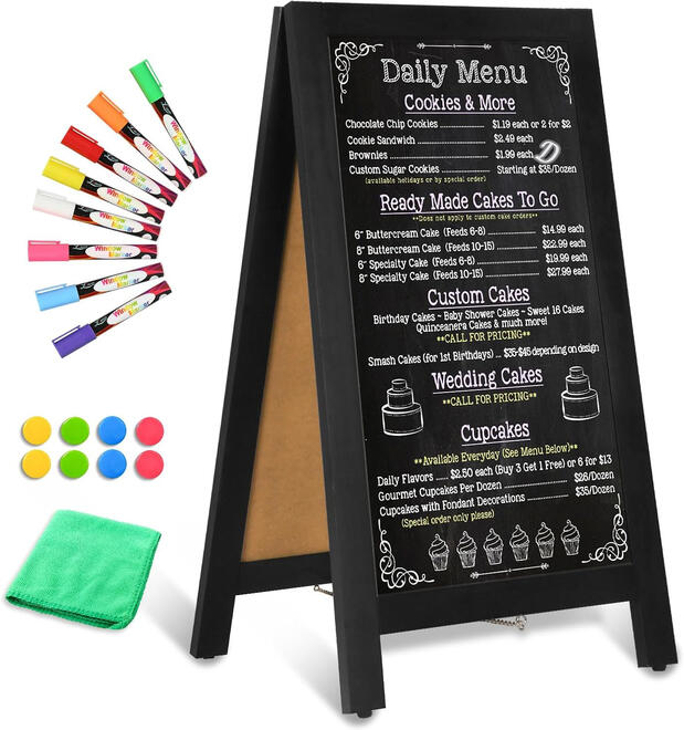 wooden a frame magnetic chalkboard sign wooden a frame magnetic chalkboard sign